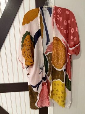 Anthropologie Do Everything In Love Abstract Kimono One Size